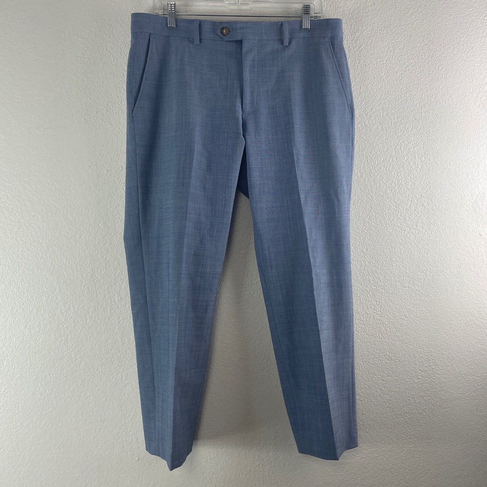Lauren Ralph Lauren Dress Pants 34x30 Light Blue Wool Blend Professional Classic
